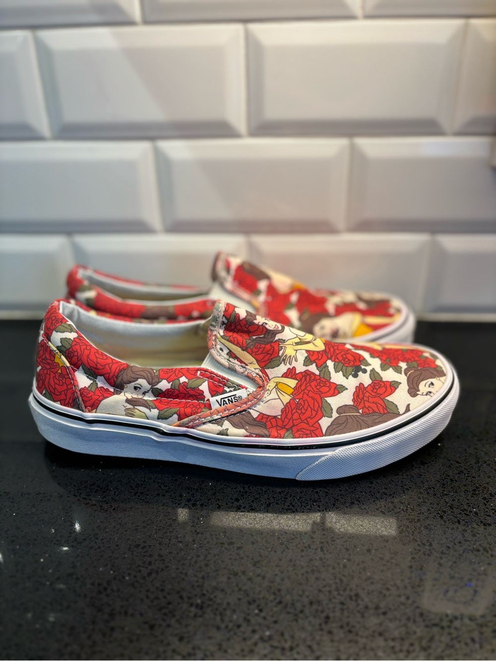 Vans Disney Belle/Beauty and the Beast limited edition sneakers Women’s 8.5 - Picture 2 of 8